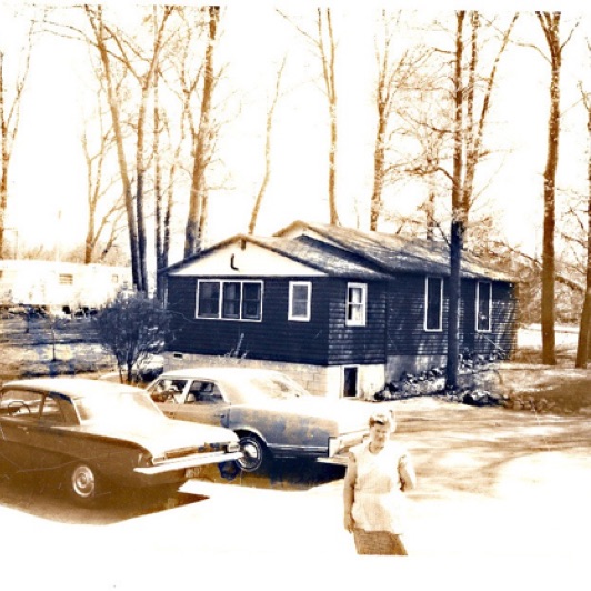 Cabin 7 in the 60s. Notice the trailer on the hill that is n longer there.